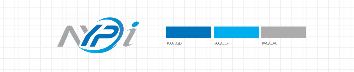 NYPi #0073BD, #00AEEF, #ACACAC