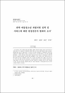 취약 아동청소년 자립지원 정책 및 서비스에 대한 현장전문가 델파이 조사