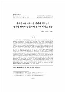 숲체험교육 프로그램 참여가 청소년의 공격성 완화와 긍정/부정 정서에 미치는 영향