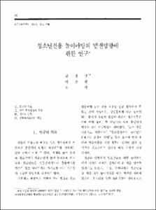 청소년전용 놀이마당의 발전방향에 관한 연구