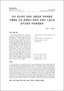 남녀 청소년의 유튜브 과몰입과 사이버불링 가해행동 간의 관계에서 폭력적 콘텐츠 노출도와 공격신념의 이중매개효과