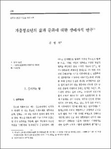 가출청소년의 삶과 문화에 대한 생애사적 연구