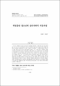 학업중단 청소년의 심리사회적 적응과정