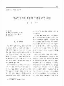 청소년정책의 효율적 수행을 위한 제언