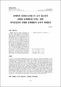 모애착과 모양육스트레스가 초기 청소년의 외현화 문제행동에 미치는 영향: 자아존중감과 내재화 문제행동의 순차적 매개효과