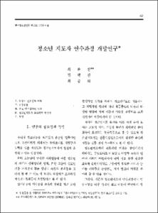 청소년 지도자 연수과정 개발연구