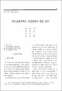 청소년관계제도 개선방안에 관한 연구