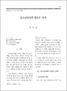 청소년단체의 활동과 과제